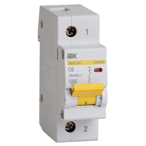 KARAT Автоматический выключатель ВА47-100 1P C 6А 10кА IEK