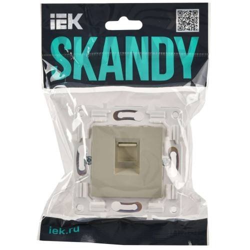 SKANDY Розетка компьютерная RJ45 кат.6 SK-K02B бежевый IEK