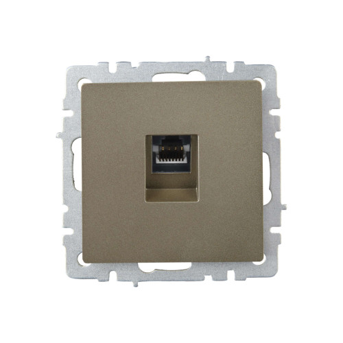 BRITE Розетка компьютерная RJ45 кат.6 РК11-БрШ шампань IEK