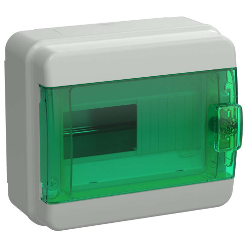 TEKFOR Корпус пластиковый КМПн-8 IP65 зеленая прозрачная дверь IEK