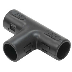 ELASTA Тройник открывающийся TI16G черный IEK