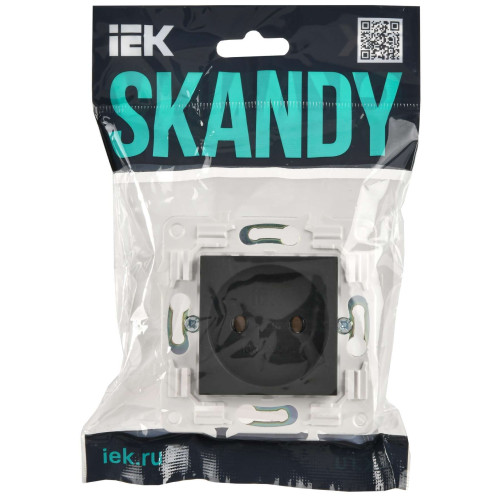 SKANDY Розетка без заземления без защитных шторок 10А SK-R02T титан IEK