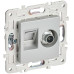 SKANDY Розетка двойная TV+RJ45 кат.6 SK-A15S серебряный IEK SKANDY Розетка двойная TV+RJ45 кат.6 SK-A15S серебряный IEK