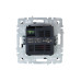 BRITE Розетка USB A+C 18Вт РЮ11-1-БрЧ черный IEK