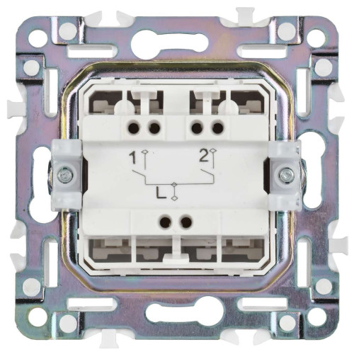 SKANDY Выключатель 2-клавишный 10А SK-V04Gr серый IEK