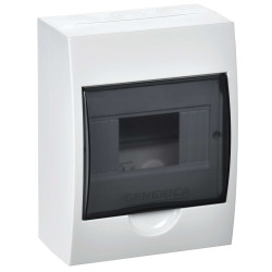 Корпус пластиковый ЩРН-П-6 черная прозрачная дверь IP41 GENERICA