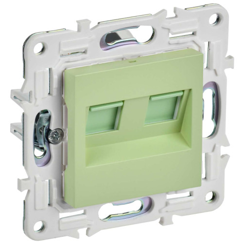 SKANDY Розетка компьютерная двойная RJ45 кат.5E SK-K03G мятный IEK