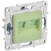 SKANDY Розетка компьютерная двойная RJ45 кат.5E SK-K03G мятный IEK SKANDY Розетка компьютерная двойная RJ45 кат.5E SK-K03G мятный IEK