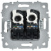 BRITE Розетка компьютерная двойная кат.5E RJ45 РК10-2-БрАБ арктический белый IEK