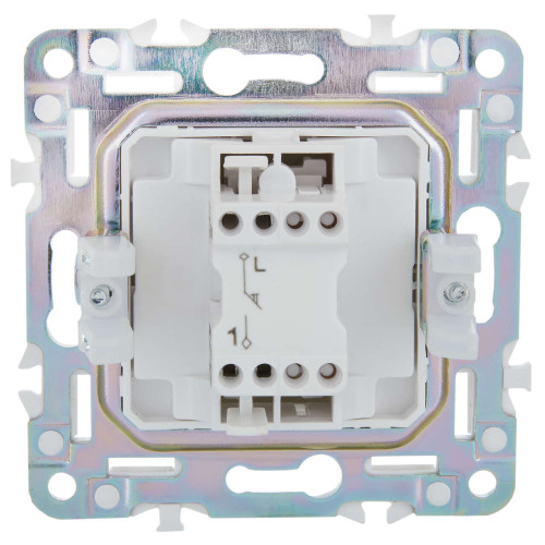 SKANDY Выключатель 1-клавишный кнопочный 10А SK-V14Gr серый IEK