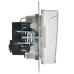 BRITE Розетка 1-местная с заземлением с защитными шторками и крышкой 16А IP44 РСбш10-3-44-БрАБ арктический белый IEK