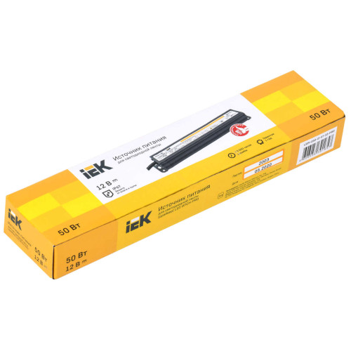Драйвер LED ИПСН-PRO 50Вт 12В блок-шнуры IP67 IEK