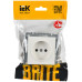 BRITE Розетка 1-местная без заземления с защитными шторками 10А РСш10-2-БрБ белый IEK
