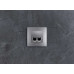 ETIKA Розетка компьютерная двойная RJ45 категория 5Е UTP алюминий