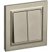 BRITE Выключатель 2-клавишный 10А в сборе ВСР10-2-0-БрШ шампань IEK BRITE Выключатель 2-клавишный 10А в сборе ВСР10-2-0-БрШ шампань IEK