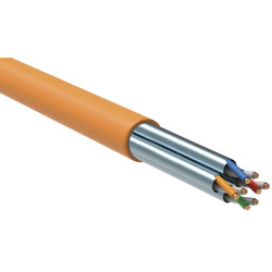 ITK Витая пара U/FTP кат.6A 4х2х23AWG solid LSZH нг(А)-HF оранжевый (305м)