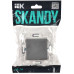 SKANDY Выключатель 1-клавишный проходной 10А SK-V02Gr серый IEK