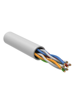 Кабель витая пара U/UTP кат.5E 24AWG 4 пары LSZH INDOOR 1м белый (100м) GENERICA