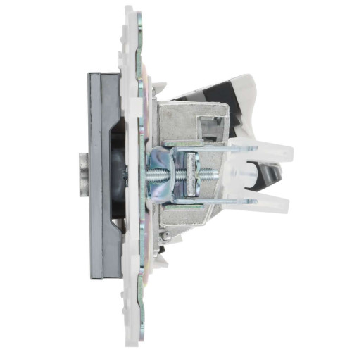 SKANDY Розетка двойная TV+RJ45 кат.5E SK-A14N металл никель IEK