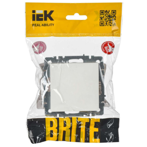 BRITE Заглушка с суппортом МЗ10-БрБ белый IEK