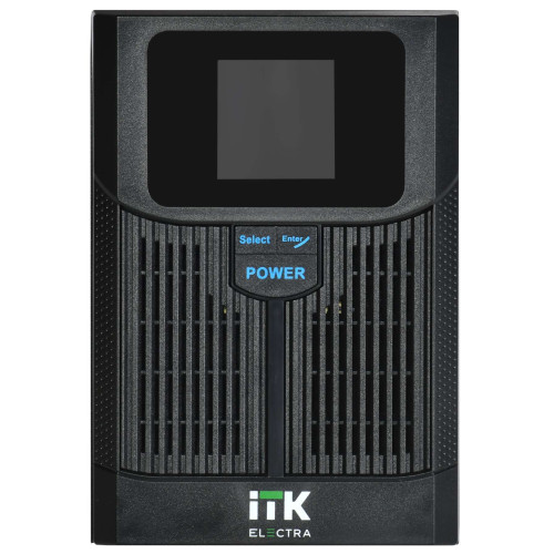 ITK ELECTRA LT ИБП однофазный линейно-интерактивный 1,5кВА/1,2кВт 2хSchuko LCD дисплей 24VDC без АКБ USB RJ45/11