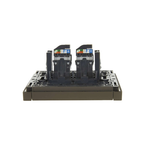 FORTE&PIANO Розетка компьютерная двойная RJ45 кат.5E FP333 серый IEK