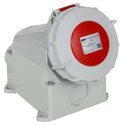Розетка стационарная ССИ-1242 32А-6ч 380В 3P+PE IP67 IEK