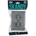 SKANDY Розетка 2-местная без заземления с защитными шторками 10А в сборе SK-R09Gr серый IEK SKANDY Розетка 2-местная без заземления с защитными шторками 10А в сборе SK-R09Gr серый IEK