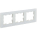 BRITE Рамка 3-местная РУ-3-2-Бр стекло белый матовый IEK BRITE Рамка 3-местная РУ-3-2-Бр стекло белый матовый IEK