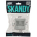 SKANDY Розетка компьютерная двойная RJ45 кат.5E SK-K03S серебряный IEK SKANDY Розетка компьютерная двойная RJ45 кат.5E SK-K03S серебряный IEK