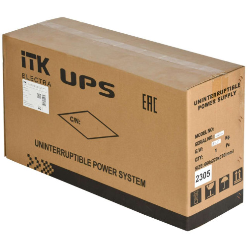 ITK ELECTRA LT ИБП однофазный линейно-интерактивный 5кВА/4кВт 3хSchuko LCD дисплей АКБ 4х17AH USB RJ45/11