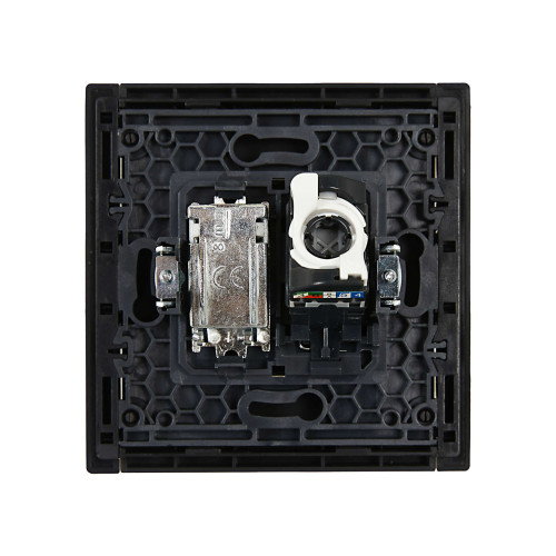 FORTE&PIANO Розетка двойная TV+RJ45 кат.5E FP136 черный IEK
