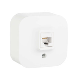 QUTEO Розетка для открытой установки компьютерная RJ45 кат.5E UTP белый