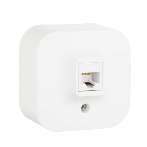 QUTEO Розетка для открытой установки компьютерная RJ45 кат.5E UTP белый