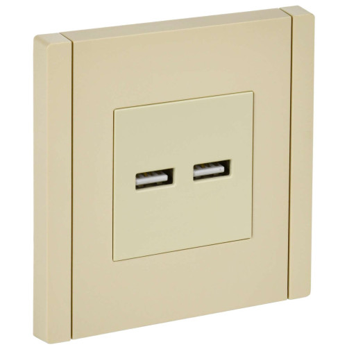 FORTE&PIANO Розетка USB A+A 3,1А FP449 ваниль IEK
