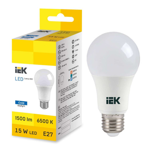 LED Bulb A60 15W 6500K E27 IEK