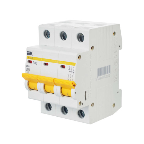 KARAT Автоматический выключатель ВА47-29 3P D 40А 4,5кА IEK