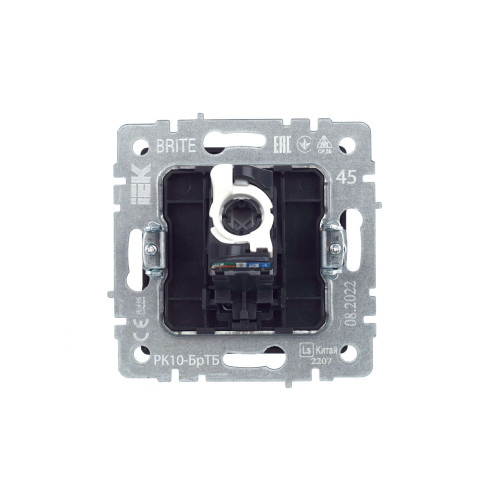 BRITE Розетка компьютерная RJ45 кат.5E РК10-БрТБ темная бронза IEK