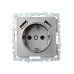 BRITE Розетка 1-местная с заземлением с защитными шторками 16А с USB A+A 5В 2,1А РЮш10-1-БрС сталь IEK BRITE Розетка 1-местная с заземлением с защитными шторками 16А с USB A+A 5В 2,1А РЮш10-1-БрС сталь IEK