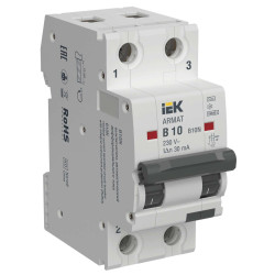 ARMAT Автоматический выключатель дифференциального тока B10N 2P B10 30мА тип A IEK