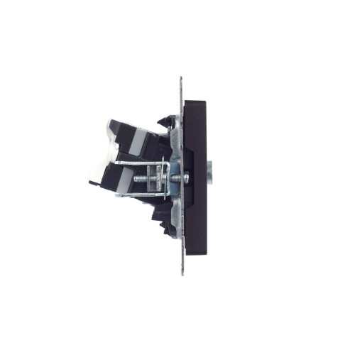 BRITE Розетка двойная TV+RJ45 кат.5E РТВ/РК12-БрЧ черный IEK