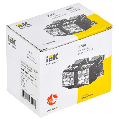 Контактор КМИ-11230 реверс 12А 230В/АС3 2NO IEK