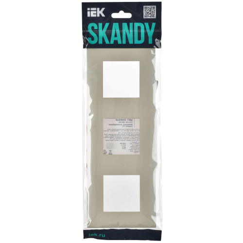SKANDY Рамка 3-местная SK-F01B бежевый IEK