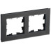 BRITE Рамка 2-местная РУ-2-2-Бр стекло черный матовый IEK BRITE Рамка 2-местная РУ-2-2-Бр стекло черный матовый IEK