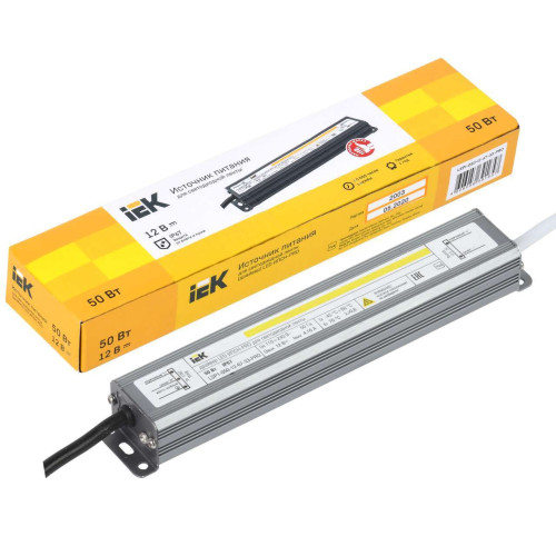 Драйвер LED ИПСН-PRO 50Вт 12В блок-шнуры IP67 IEK
