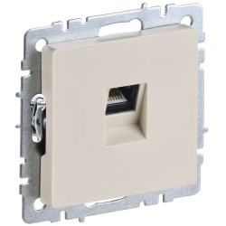 BRITE Розетка компьютерная RJ45 кат.6 РК11-БрКр бежевый IEK