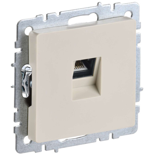 BRITE Розетка компьютерная RJ45 кат.6 РК11-БрКр бежевый IEK