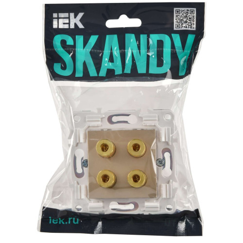 SKANDY Аудиорозетка 4-местная SK-A01Sa песочный IEK