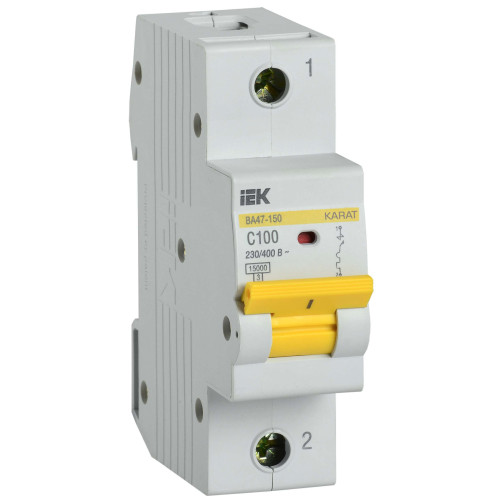 KARAT Автоматический выключатель ВА47-150 1P C 100А 15кА IEK