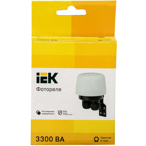 Фотореле ФР-604 3300ВА IP66 белый IEK